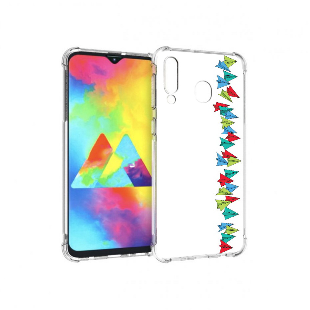 Чехол MyPads Tocco для Samsung Galaxy M30 самолетики из листочков (PT138437.525.593)