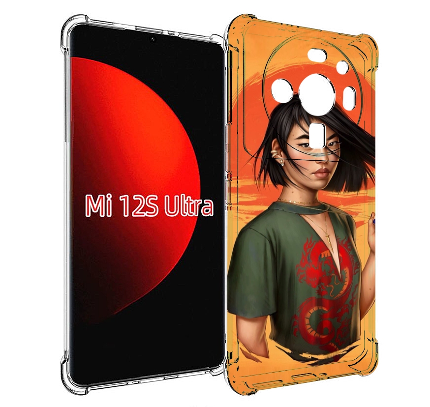 

Чехол MyPads девушка-в-оранжевом-фоне женский для Xiaomi 12S Ultra, Прозрачный, Tocco