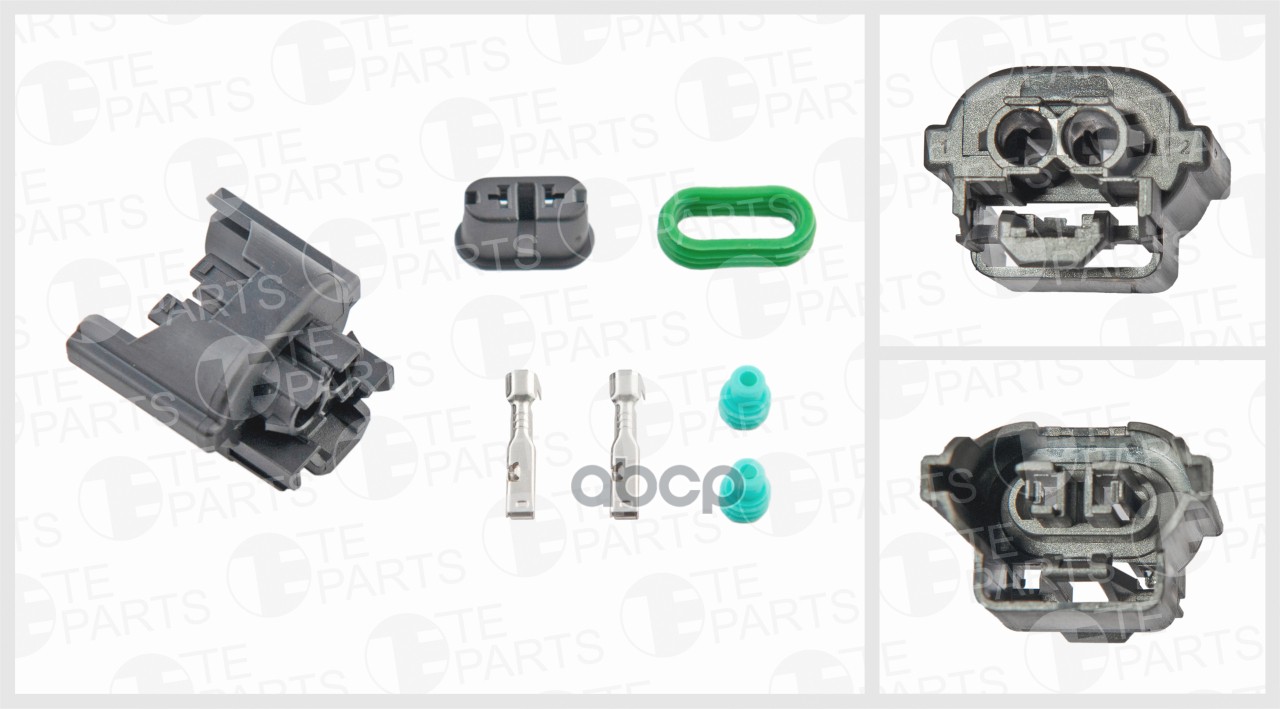 

Разъём 2х Контактный (Комплектация: 2-Pin, 2 Уплотнения, Фиксатор, Уплотнение) TE PARTS ар
