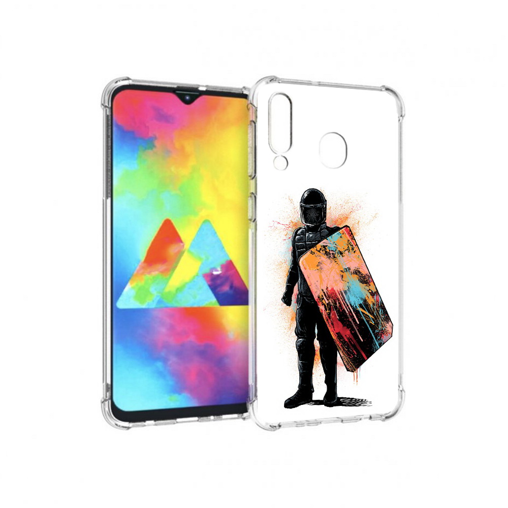 

Чехол MyPads Tocco для Samsung Galaxy M30 солдат с красочным щитом (PT138437.525.614), Прозрачный, Tocco