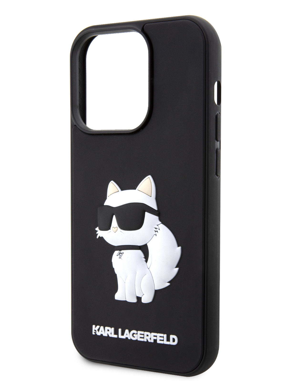 

Чехол Karl Lagerfeld для iPhone 15 Pro с объемным 3D принтом NFT Choupette, черный