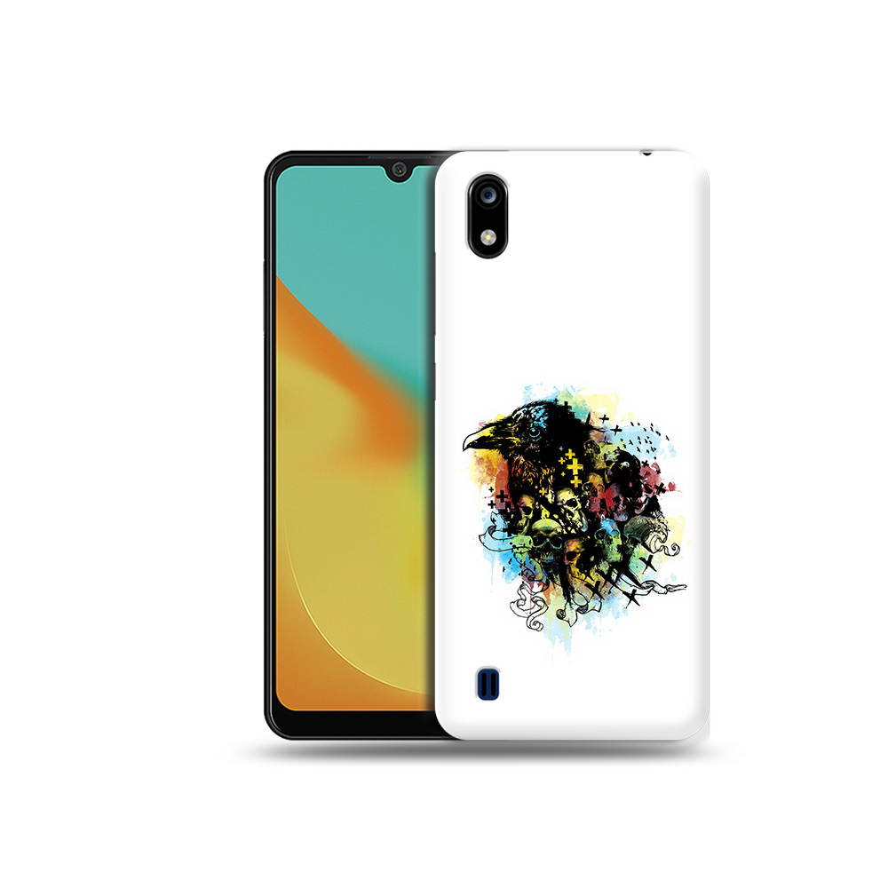 

Чехол MyPads Tocco для ZTE Blade A7 ворон и черепа (PT136477.473.273), Прозрачный, Tocco