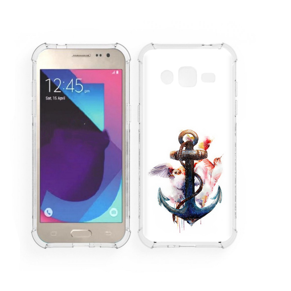 

Чехол MyPads Tocco для Samsung Galaxy J2 якорь с птицами (PT226924.572.703), Прозрачный, Tocco