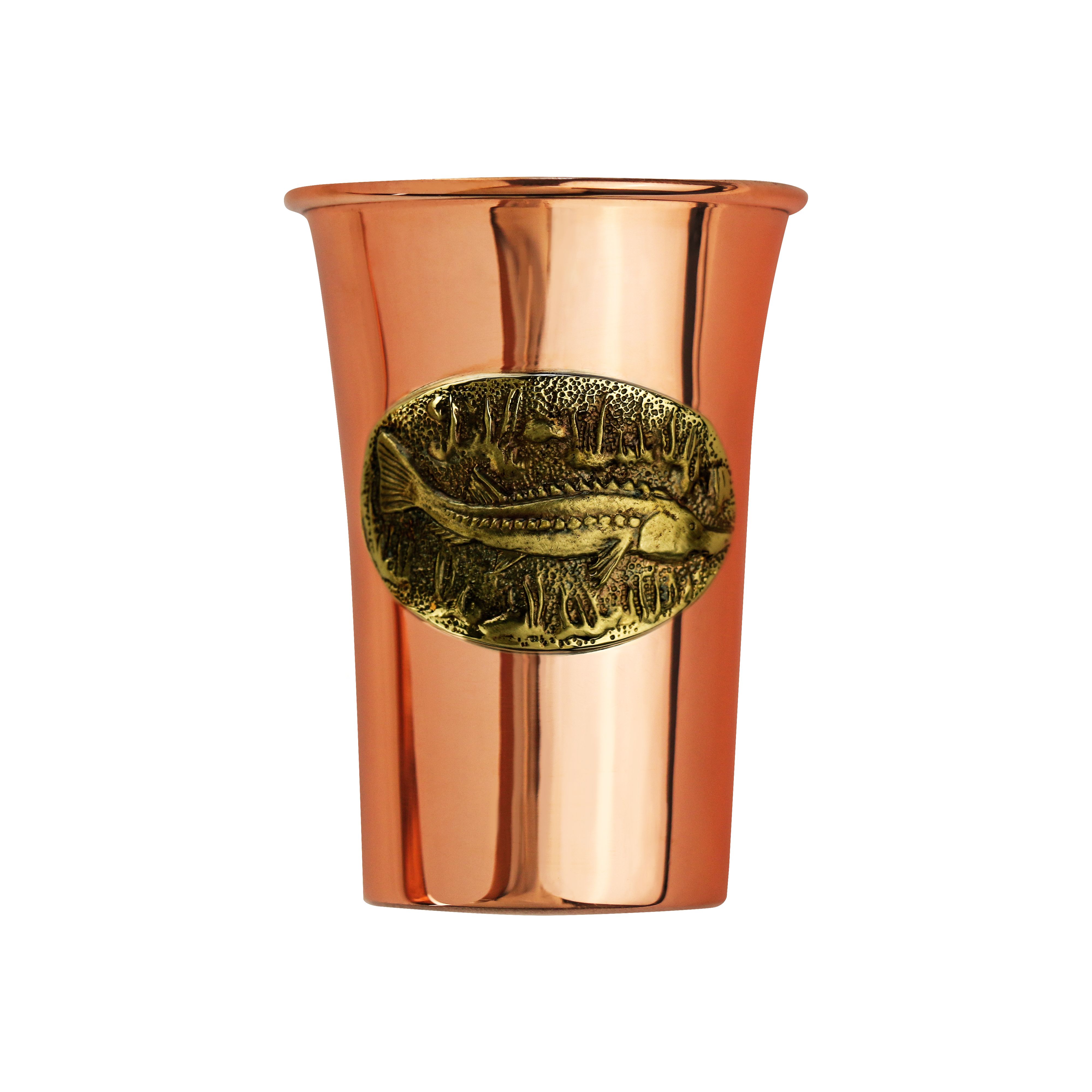 Стопка Кольчугинский мельхиор Осетр медная КМ493СТ01