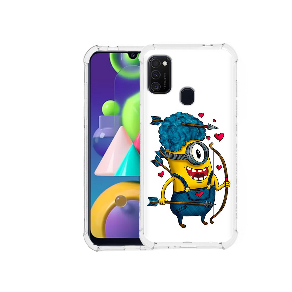 

Чехол MyPads Tocco для Samsung Galaxy M21 Миньон купидон (PT147110.591.117), Прозрачный, Tocco