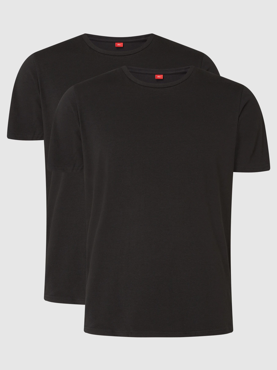 Комплект футболок мужских s.Oliver RED LABEL 1471110 черных M (доставка из-за рубежа)