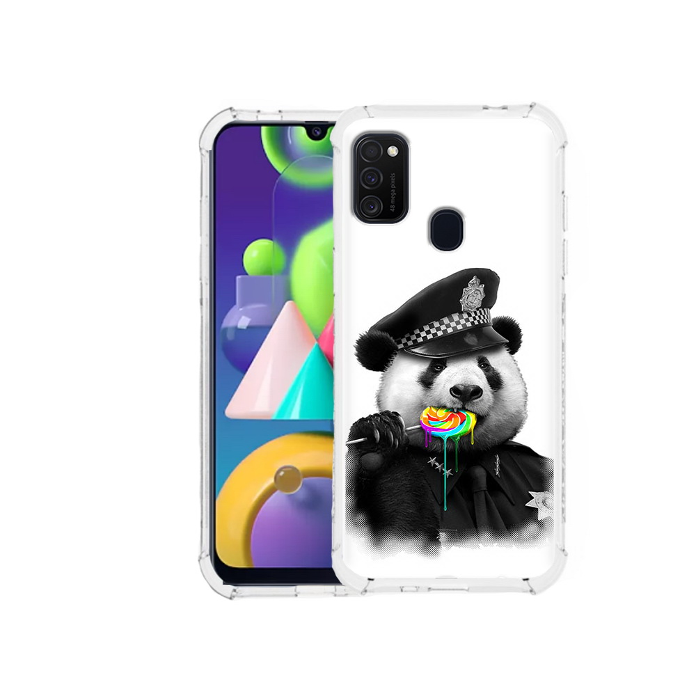 

Чехол MyPads Tocco для Samsung Galaxy M21 Панда полиция (PT147110.591.130), Прозрачный, Tocco