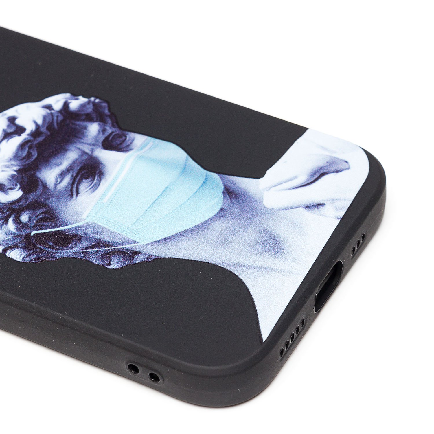 

Чехол iPhone 13 силиконовый (рис. 185/015), Черный, iPhone 13