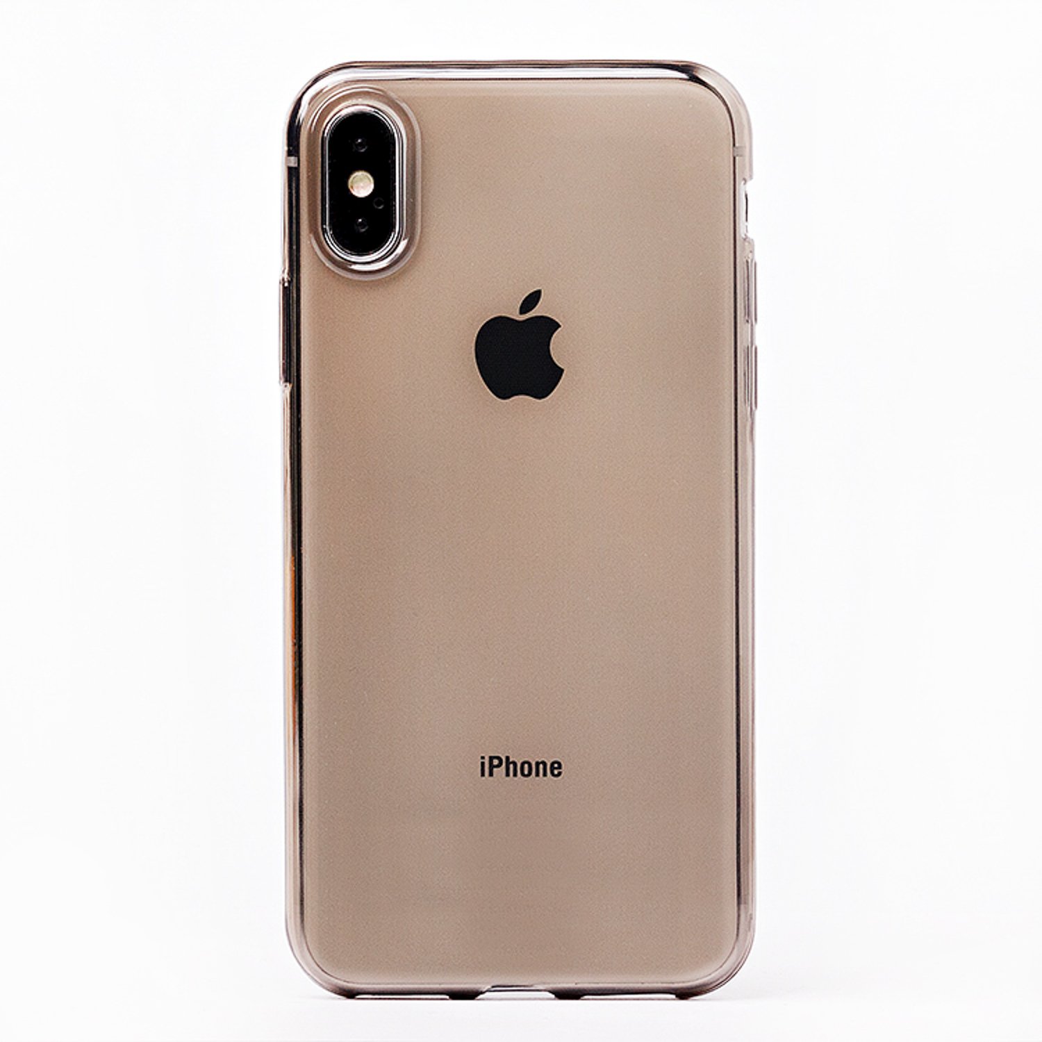 

Чехол iPhone X, iPhone XS силиконовый ультратонкий <прозрачно-черный>, Прозрачный, iPhone X