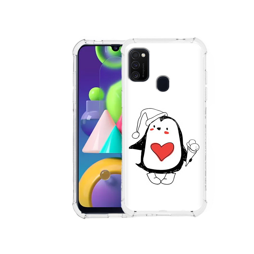 

Чехол MyPads Tocco для Samsung Galaxy M21 Пингвин с мороженым (PT147110.591.135), Прозрачный, Tocco