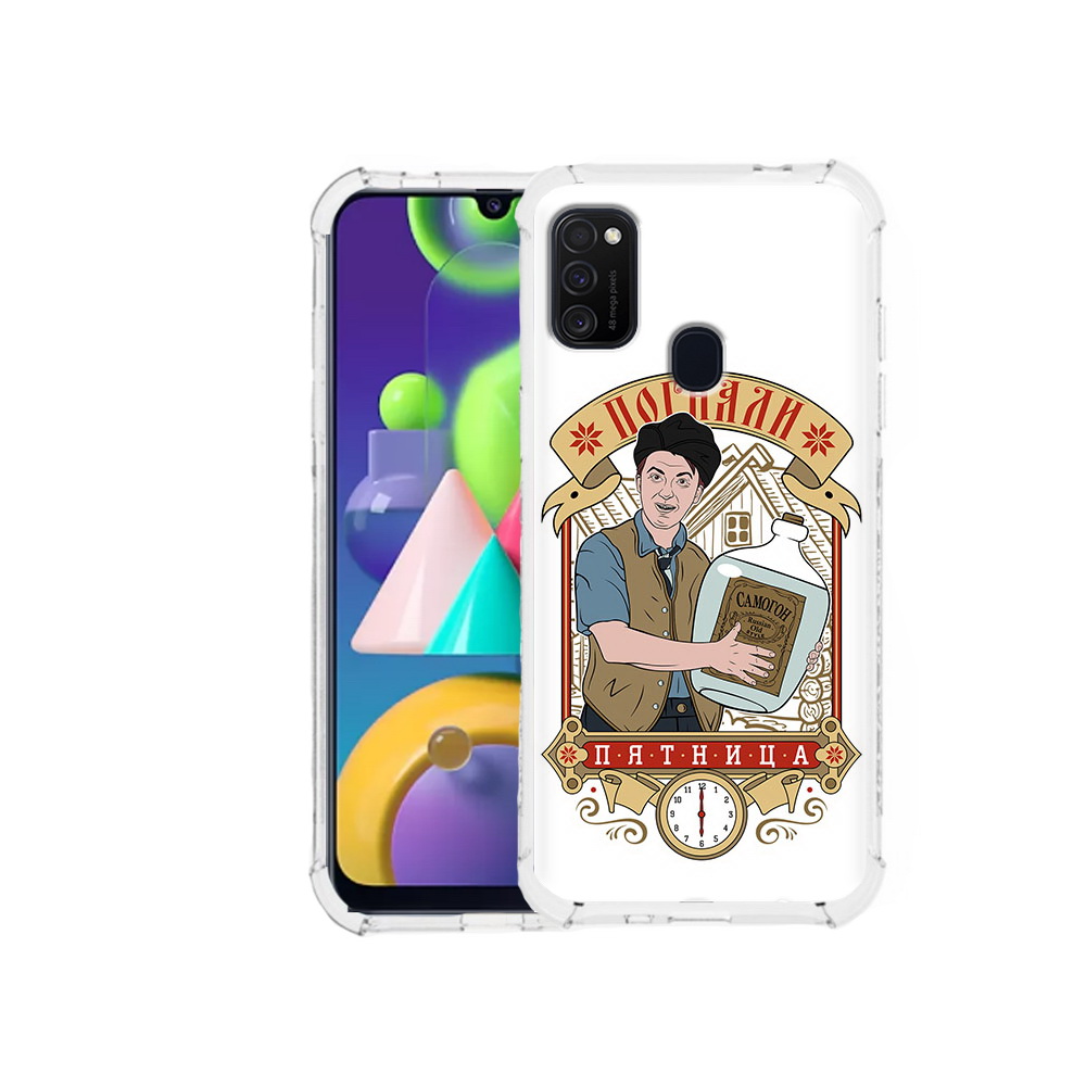 

Чехол MyPads Tocco для Samsung Galaxy M21 Погнали пятница (PT147110.591.137), Прозрачный, Tocco