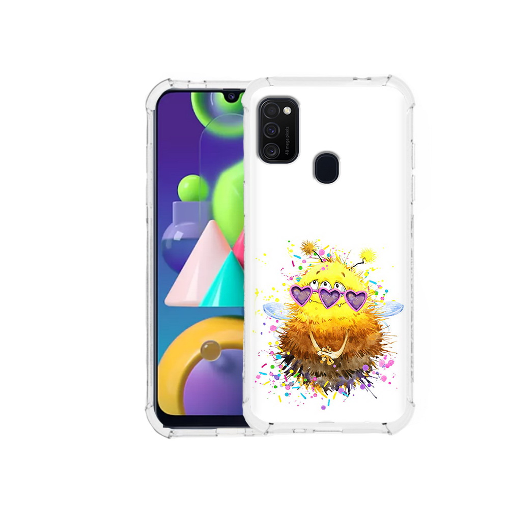 

Чехол MyPads Tocco для Samsung Galaxy M21 Пушитый шмель (PT147110.591.143), Прозрачный, Tocco