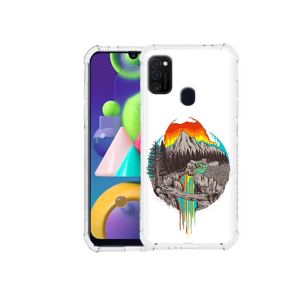

Чехол MyPads Tocco для Samsung Galaxy M21 Радужный водопад (PT147110.591.144), Прозрачный, Tocco