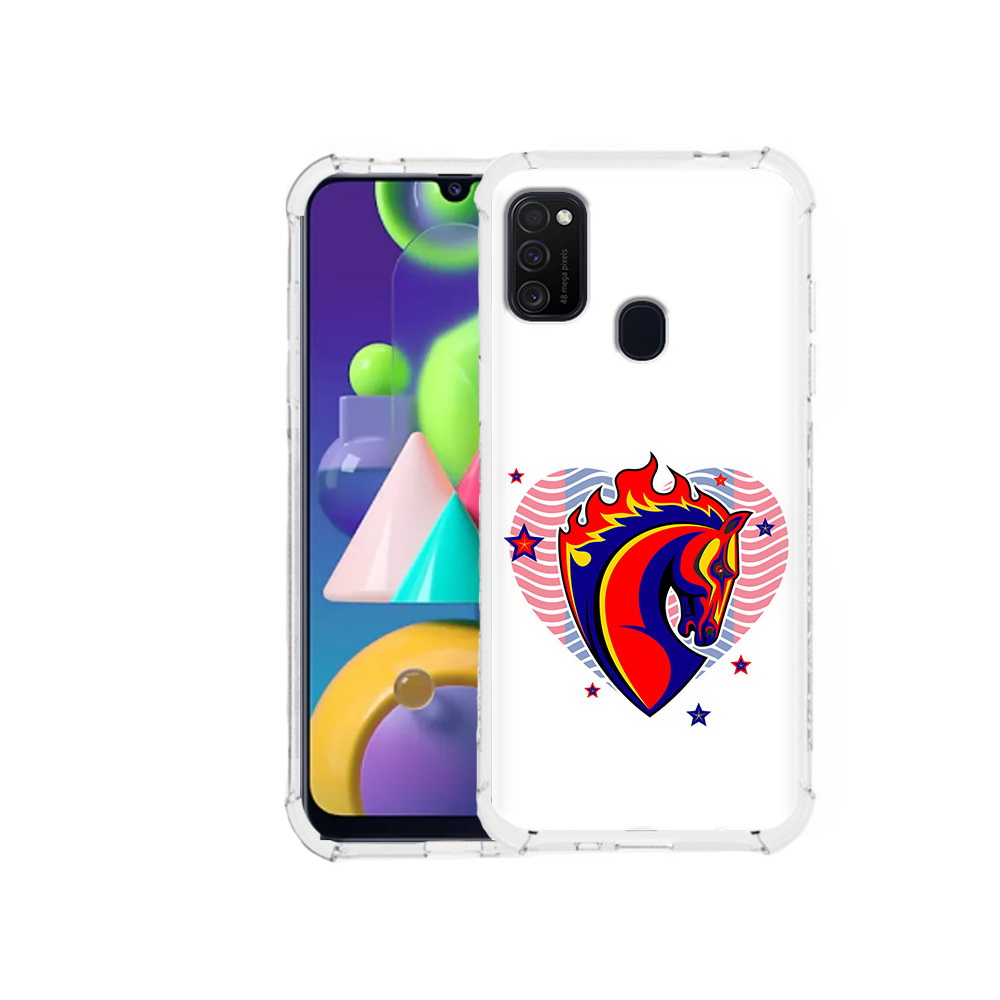 

Чехол MyPads Tocco для Samsung Galaxy M21 ФК ЦСЛ Лошадь (PT147110.591.180), Прозрачный, Tocco
