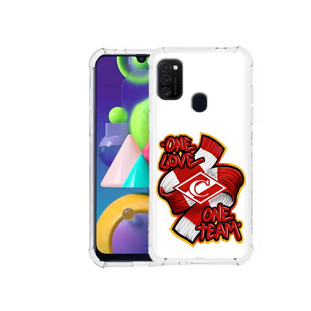 

Чехол MyPads Tocco для Samsung Galaxy M21 ФК спарак 1 любовь (PT147110.591.184), Прозрачный, Tocco