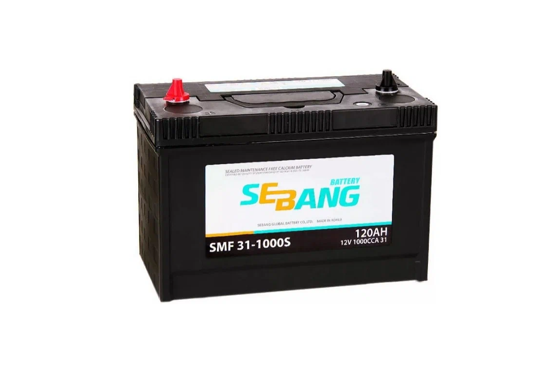Аккумулятор SEBANG SMF 120 А/ч прямая L+ 330x173x240 EN1 000 А