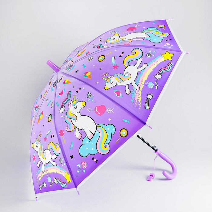 Зонт детский «Единороги» 82x82x66 см, МИКС зонт пляжный maclay модерн с серебристым покрытием d 180 cм h 195 см микс