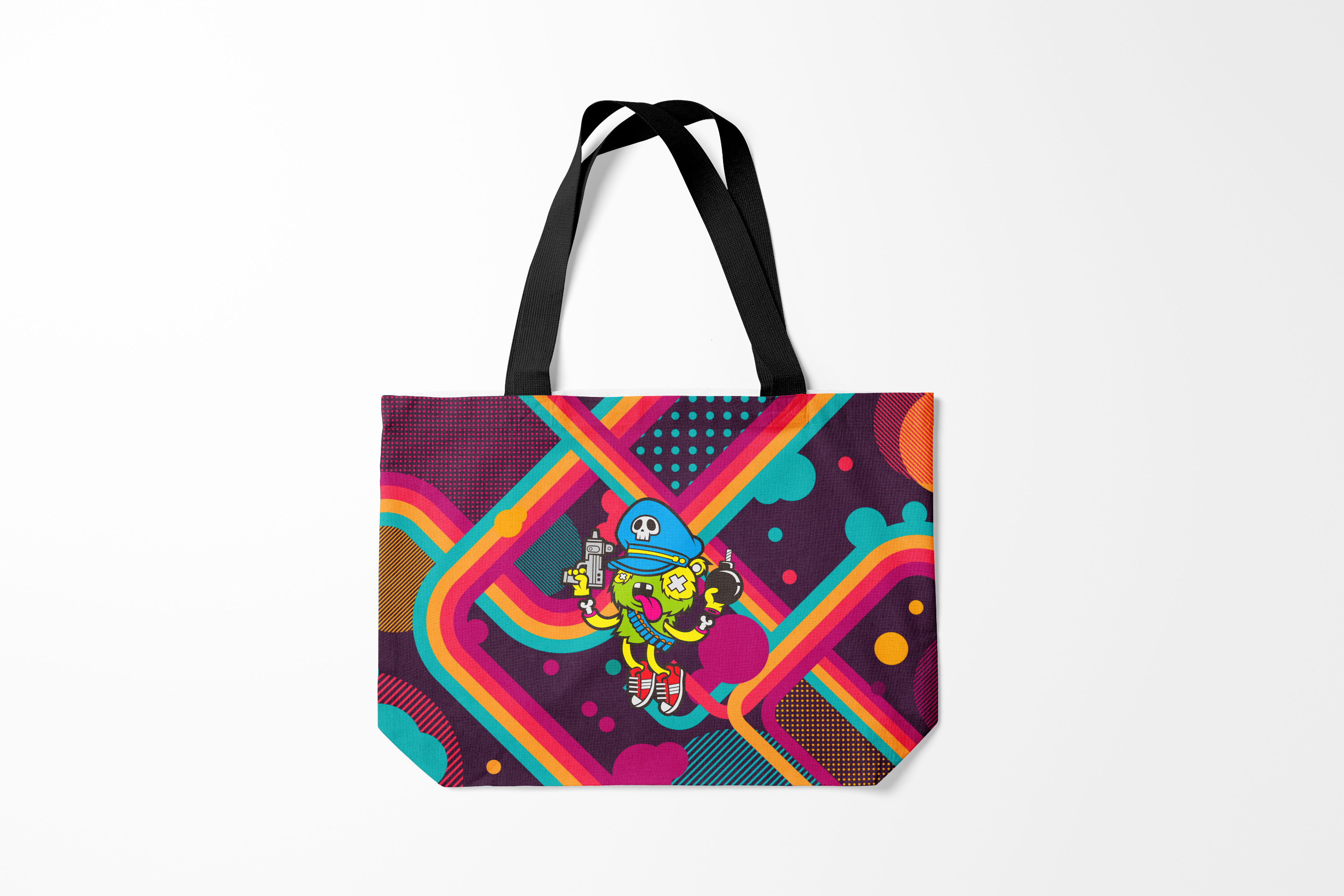 

Сумка шoппер унисекс Burnettie Urban Style Crazy Bomberman, фиолетовый, Urban Style Crazy Bomberman