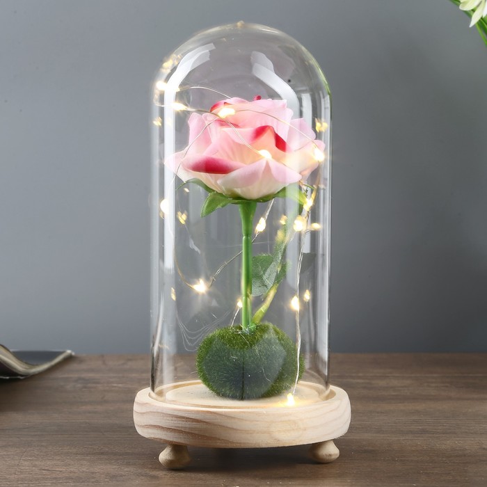 

Ночник "Розовая роза" LED 3ААА 10х10х20 см