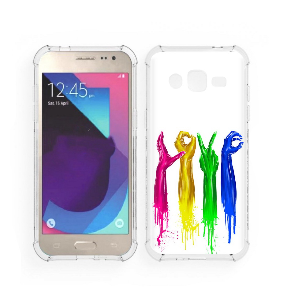 

Чехол MyPads Tocco для Samsung Galaxy J2 яркие руки love (PT226924.572.707), Прозрачный, Tocco