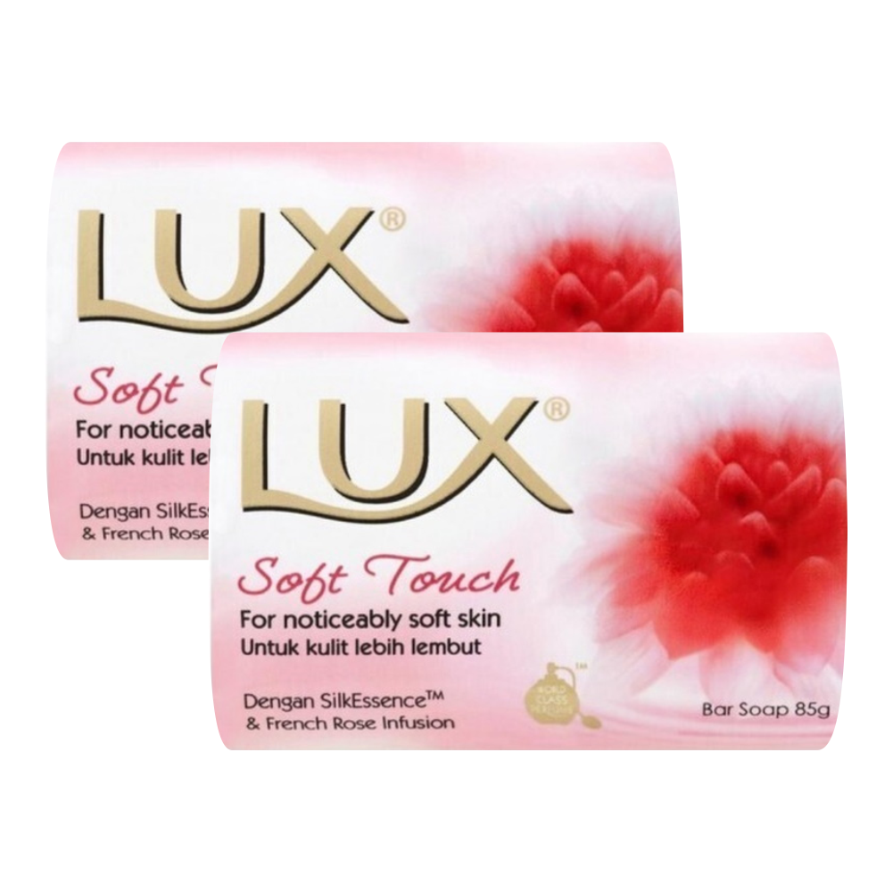 Комплект Мыло кусковое туалетное LUX Soft Touch Нежное прикосновение 85 г х 2 шт