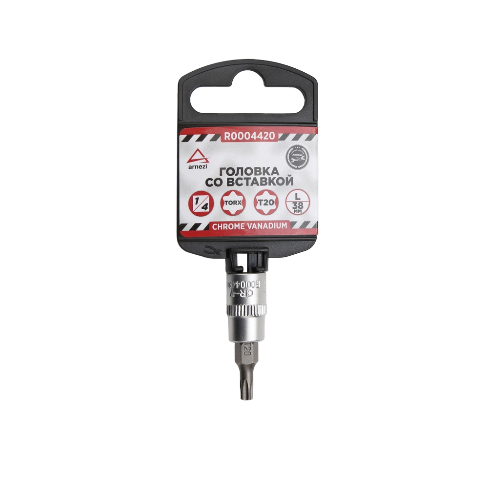 

Головка 1/4" со вставкой TORX T20 L=38, на холдере