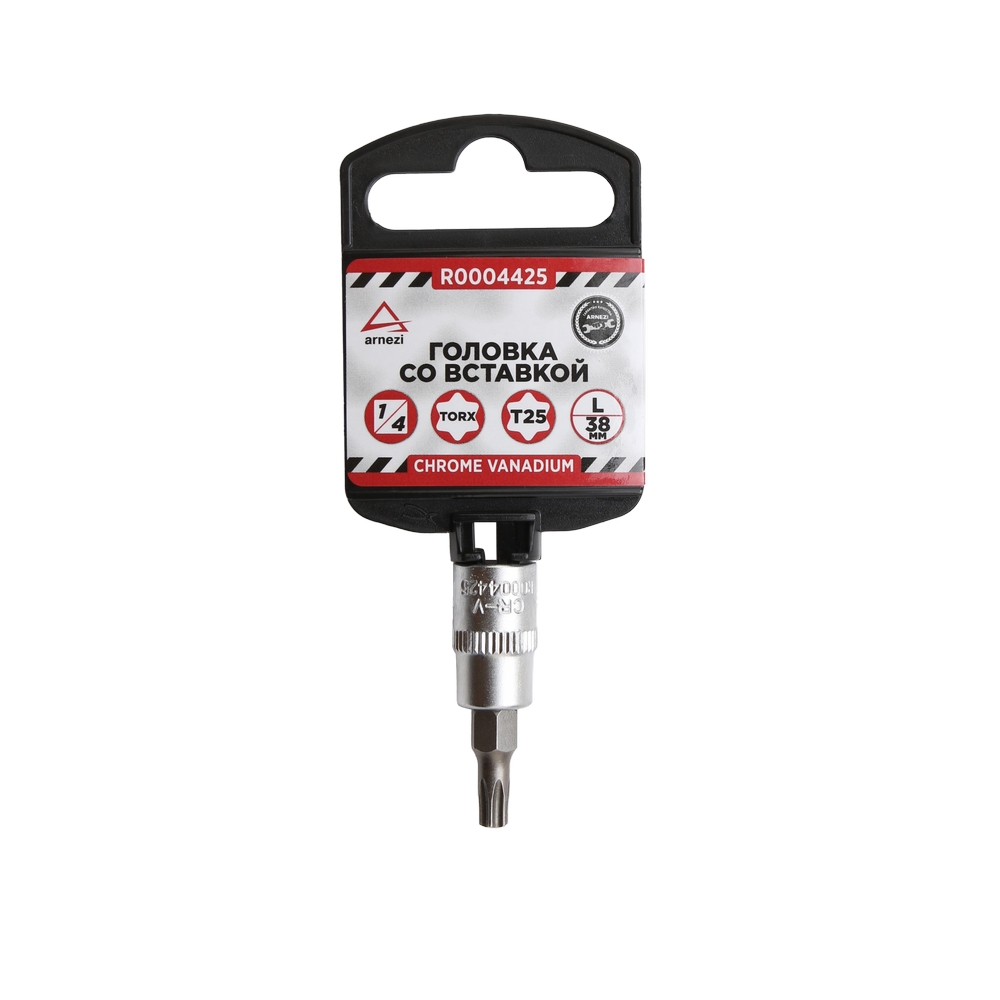 

Головка 1/4" со вставкой TORX T25 L=38, на холдере