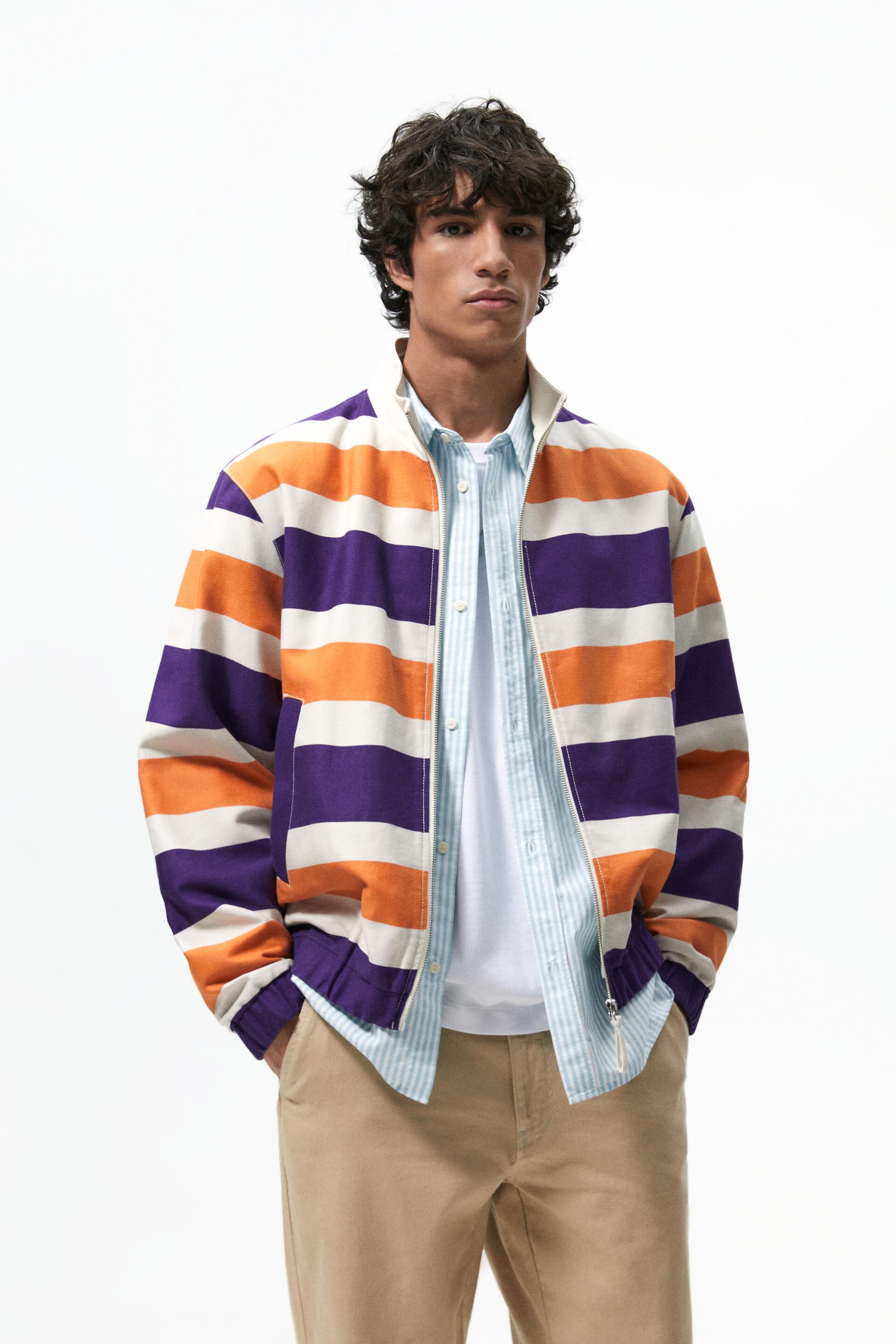 

Бомбер мужской ZARA 03918315 разноцветный XL (доставка из-за рубежа), 03918315