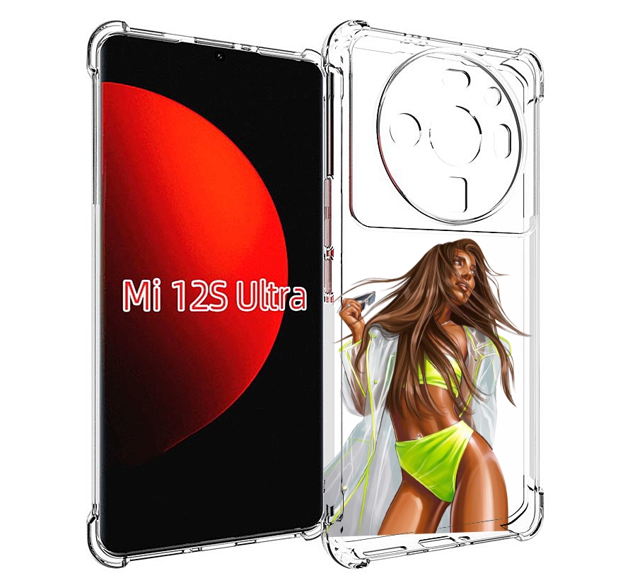 

Чехол MyPads девушка-модель-мулатка для Xiaomi 12S Ultra, Прозрачный, Tocco
