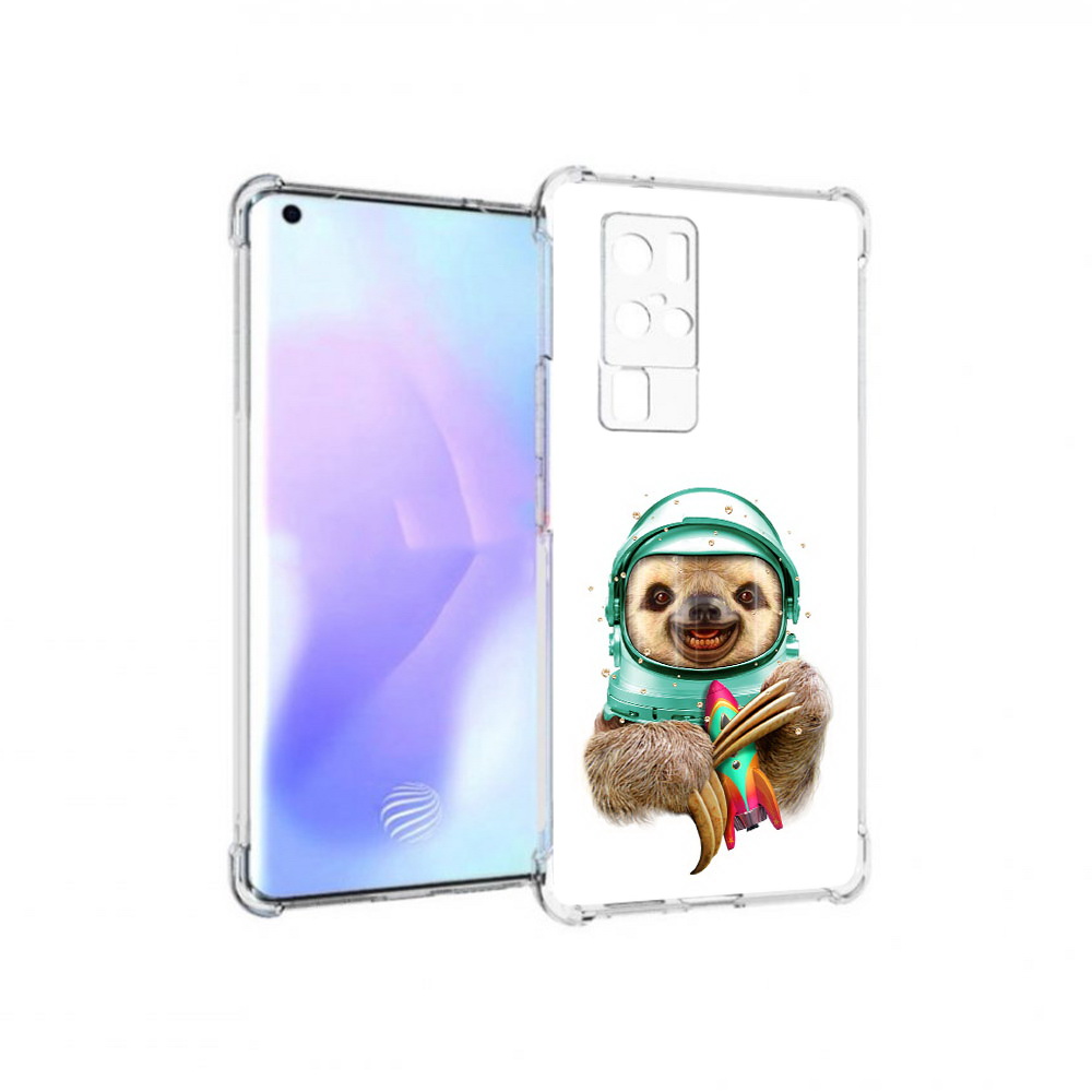 

Чехол MyPads Tocco для Vivo X50 Pro Ленивец астронавт (PT226970.404.104), Прозрачный, Tocco