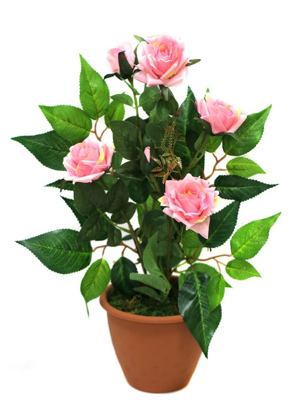 Искусственные цветы Розы в горшке Holodilova