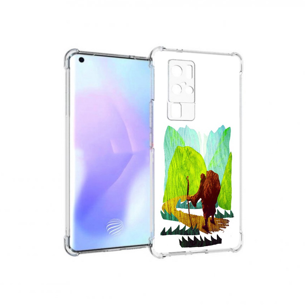 

Чехол MyPads Tocco для Vivo X50 Pro Лесная тропа (PT226970.404.106), Прозрачный, Tocco