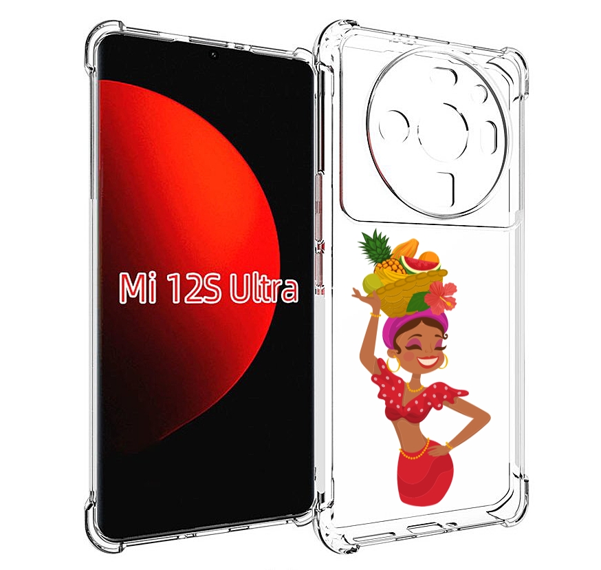 

Чехол MyPads девушка-мулатка для Xiaomi 12S Ultra, Прозрачный, Tocco