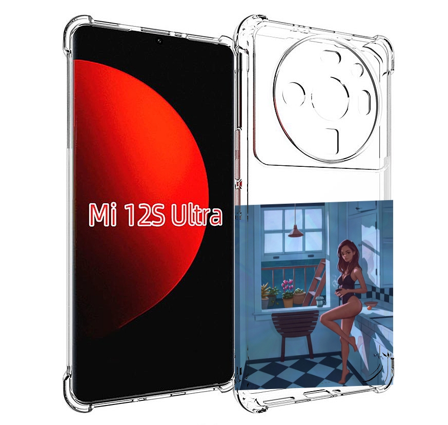

Чехол MyPads девушка-на-кухне для Xiaomi 12S Ultra, Прозрачный, Tocco