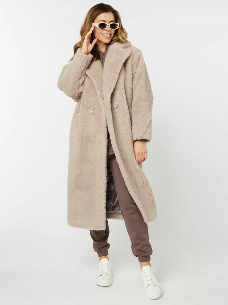 Шуба женская TOM KERLI TKW351WOPL коричневая 44RU