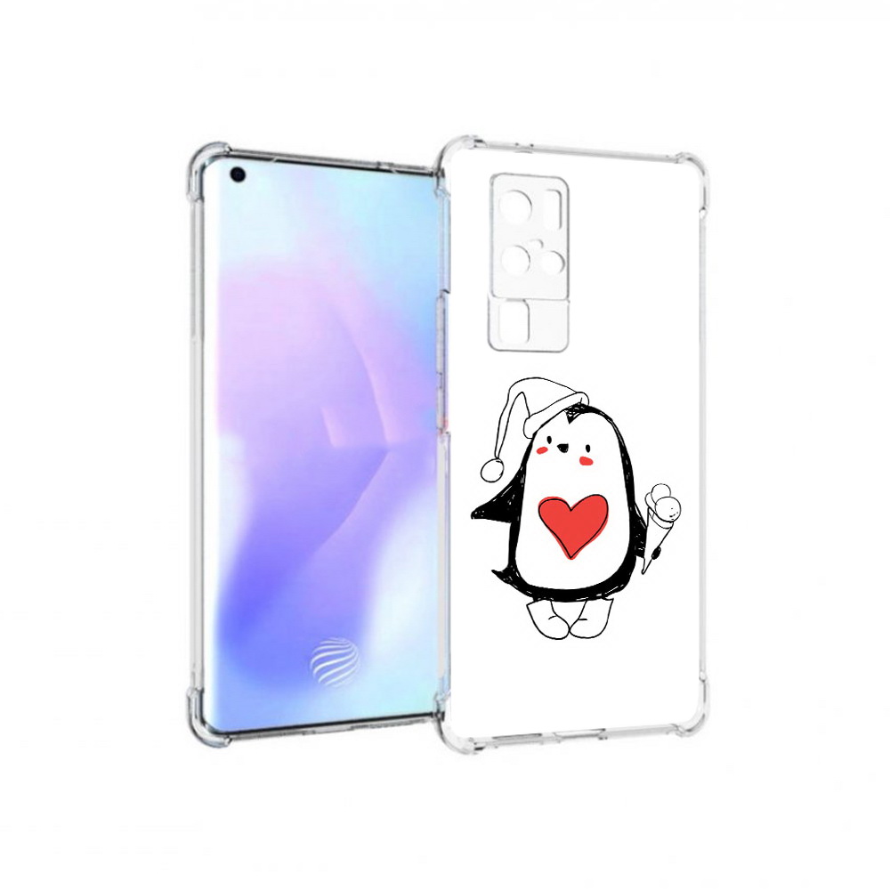 

Чехол MyPads Tocco для Vivo X50 Pro Пингвин с мороженым (PT226970.404.135), Прозрачный, Tocco