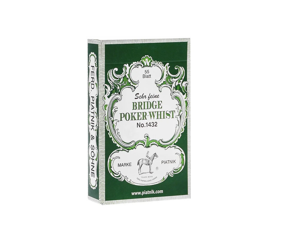 фото Карты игральные piatnik "бридж покер-вист" зеленая рубашка, 55 карт