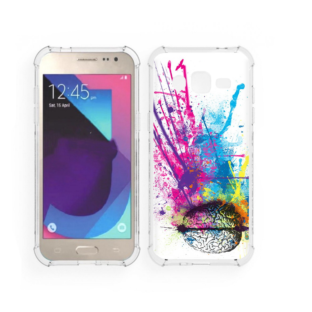 

Чехол MyPads Tocco для Samsung Galaxy J2 яркий красочный мозг (PT226924.572.710), Прозрачный, Tocco