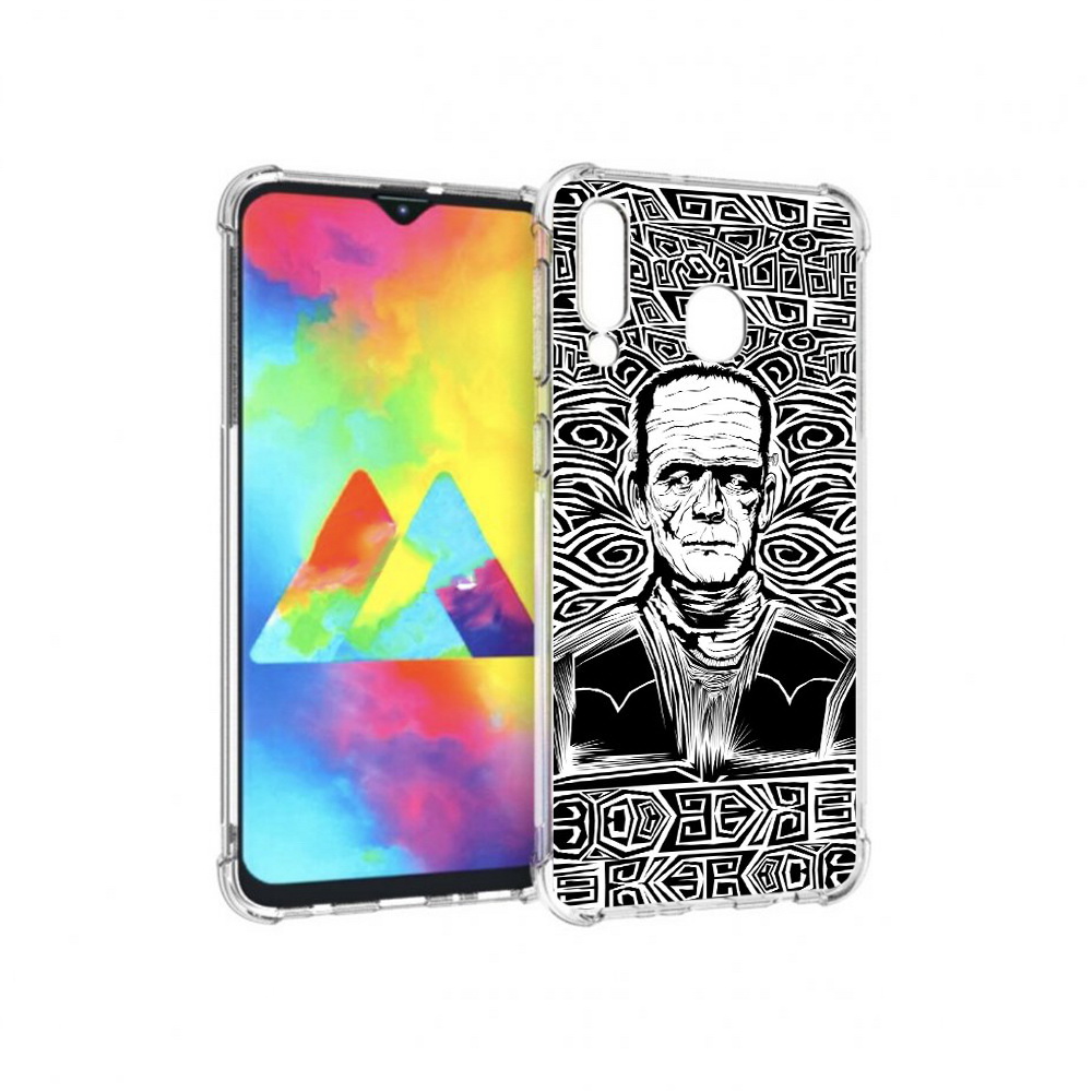 

Чехол MyPads Tocco для Samsung Galaxy M30 франкенштейн черно белый (PT138437.525.661), Прозрачный, Tocco