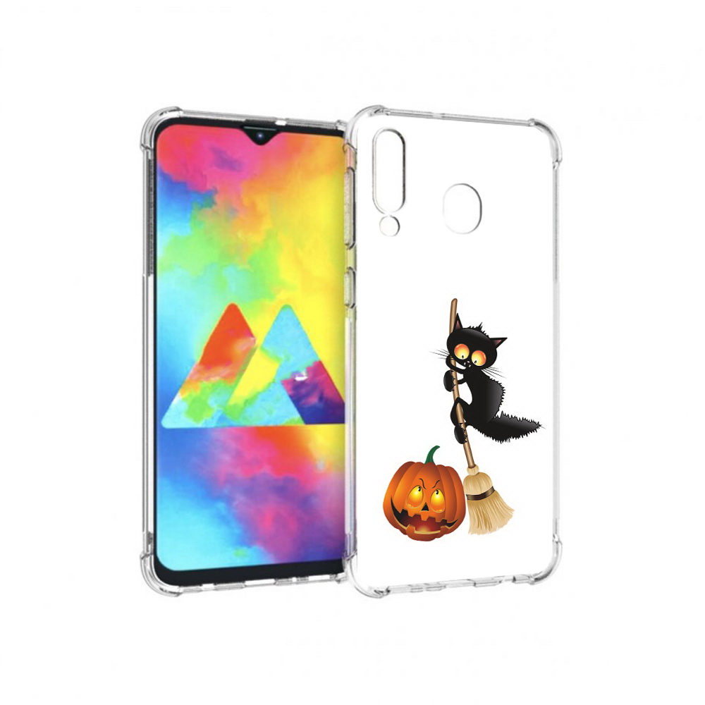 

Чехол MyPads Tocco для Samsung Galaxy M30 хэлуинский котик (PT138437.525.667), Прозрачный, Tocco
