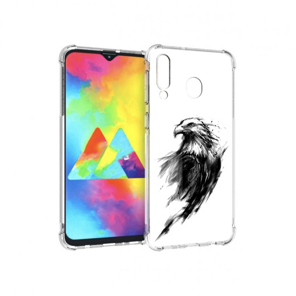 

Чехол MyPads Tocco для Samsung Galaxy M30 чб птица (PT138437.525.670), Прозрачный, Tocco