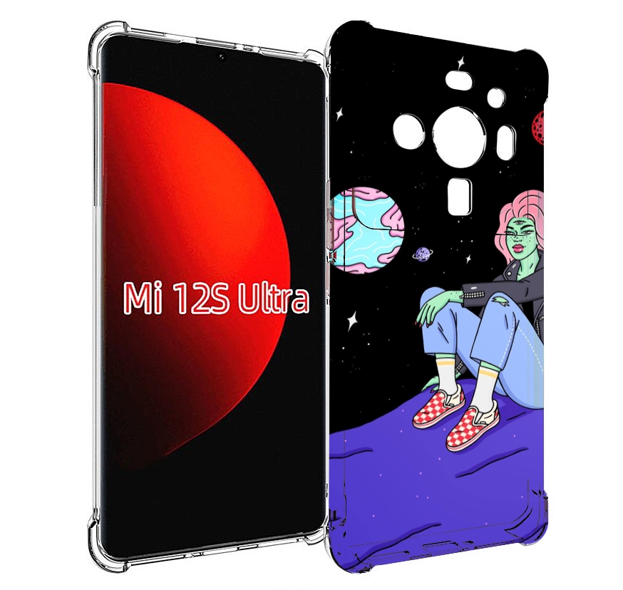 

Чехол MyPads девушка-на-луне-мультик для Xiaomi 12S Ultra, Прозрачный, Tocco