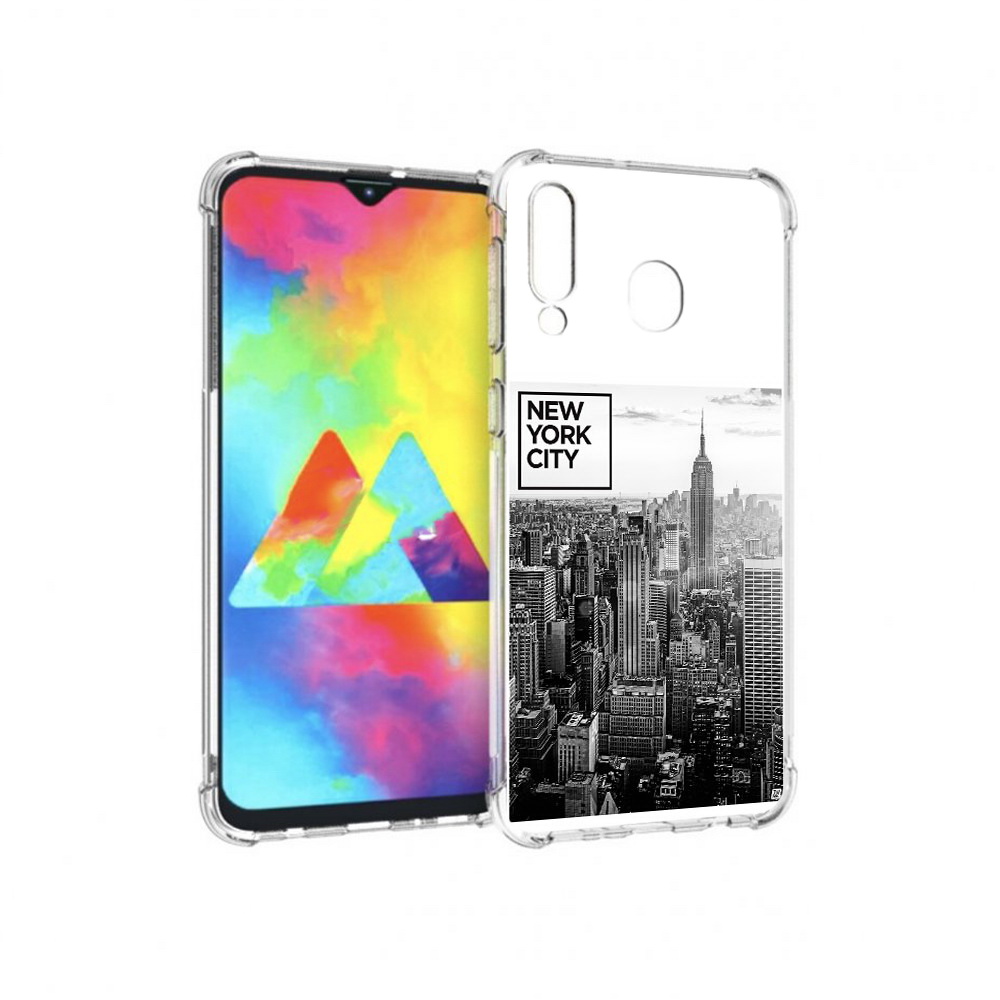 

Чехол MyPads Tocco для Samsung Galaxy M30 черно белый ньюерк (PT138437.525.686), Прозрачный, Tocco