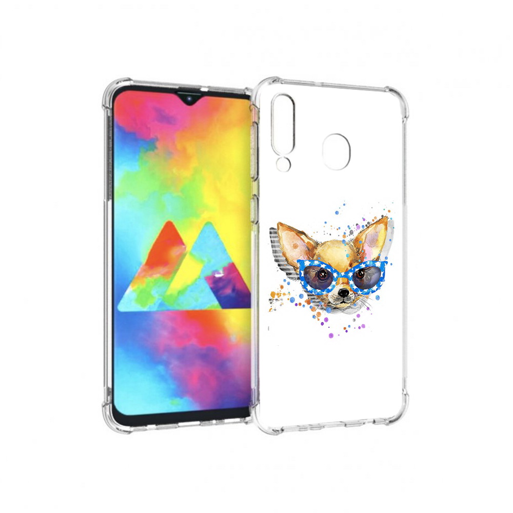 

Чехол MyPads Tocco для Samsung Galaxy M30 чихуа-хуа в очках (PT138437.525.691), Прозрачный, Tocco