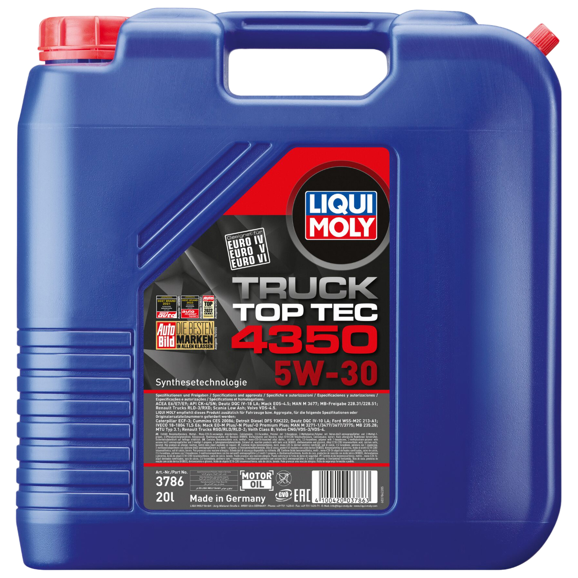 фото Масло моторное top tec truck 4350 5w-30 20l liqui moly