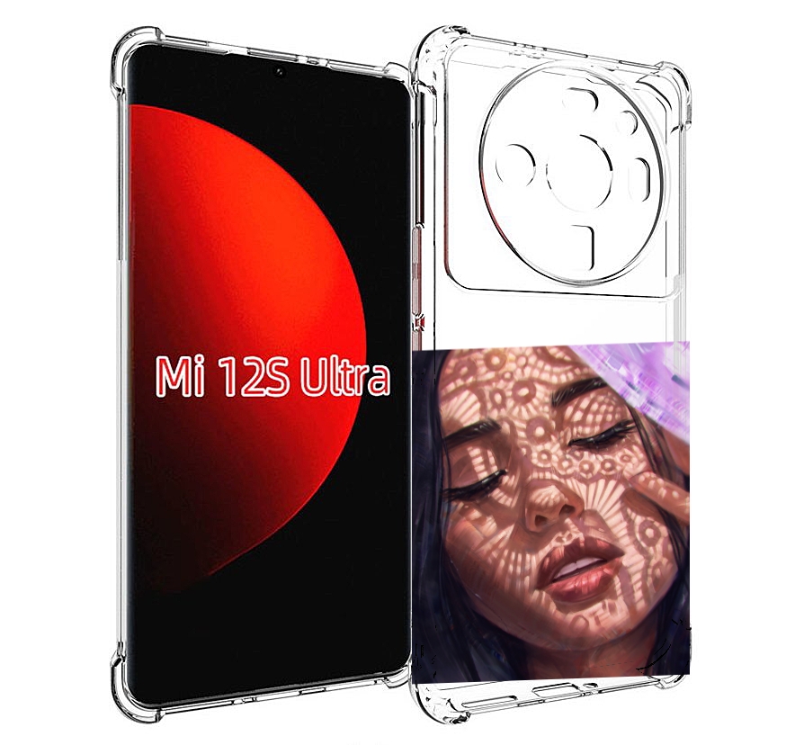 

Чехол MyPads девушка-под-кружевами женский для Xiaomi 12S Ultra, Прозрачный, Tocco