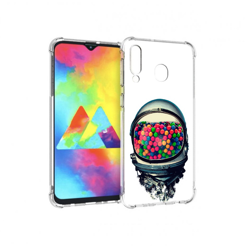 

Чехол MyPads Tocco для Samsung Galaxy M30 шлем космонавта (PT138437.525.700), Прозрачный, Tocco