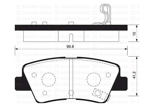 

Комплект тормозных колодок Sangsin brake SP1401