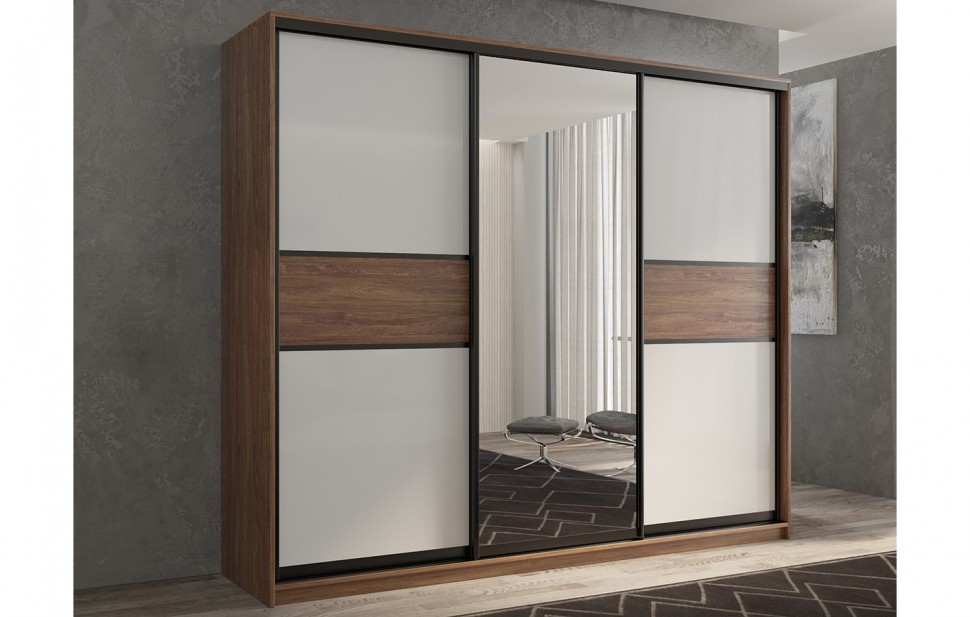 

Шкаф-купе 3-х дверный Кааппи 10 Морское Дерево Винтаж 240х45х230 см