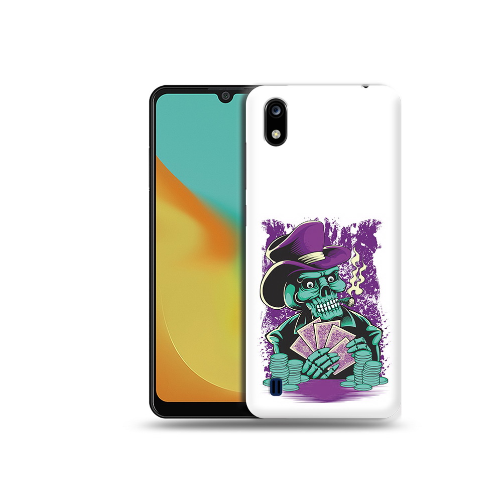 

Чехол MyPads Tocco для ZTE Blade A7 зеленый череп с картами (PT136477.473.361), Прозрачный, Tocco